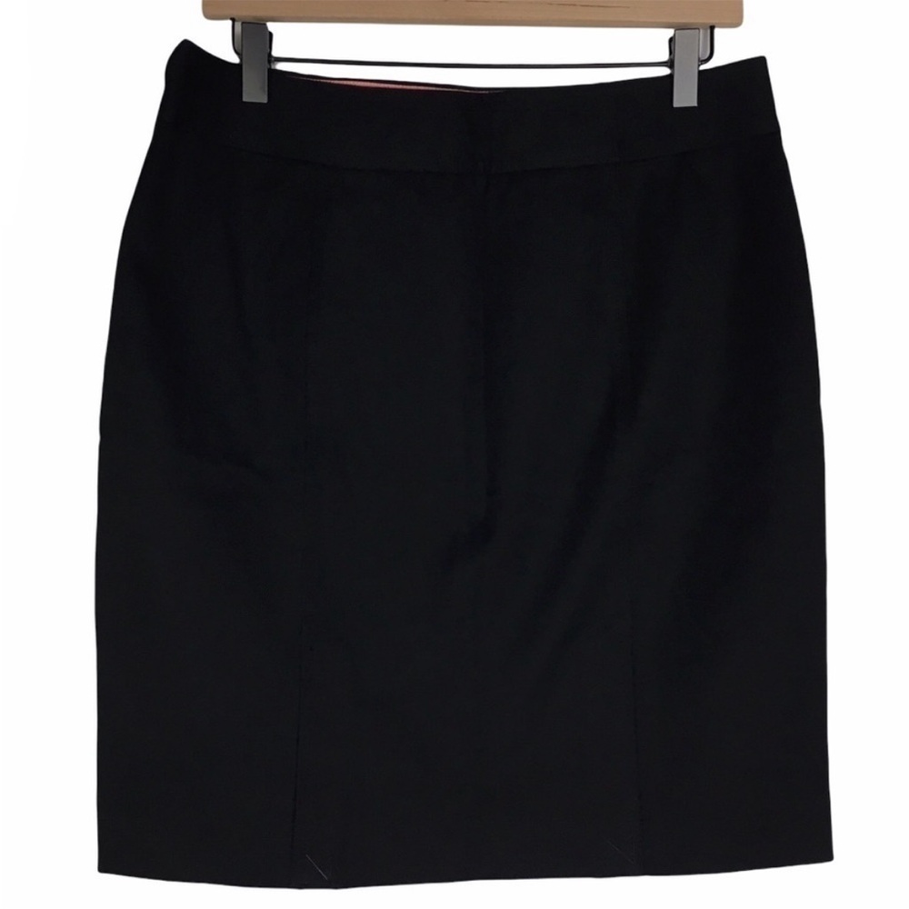 BANANA REPUBLIC Sloan Pencil Skirt Black Sailor Buttons Minimalist Size 8 NWT - Picture 4 of 13